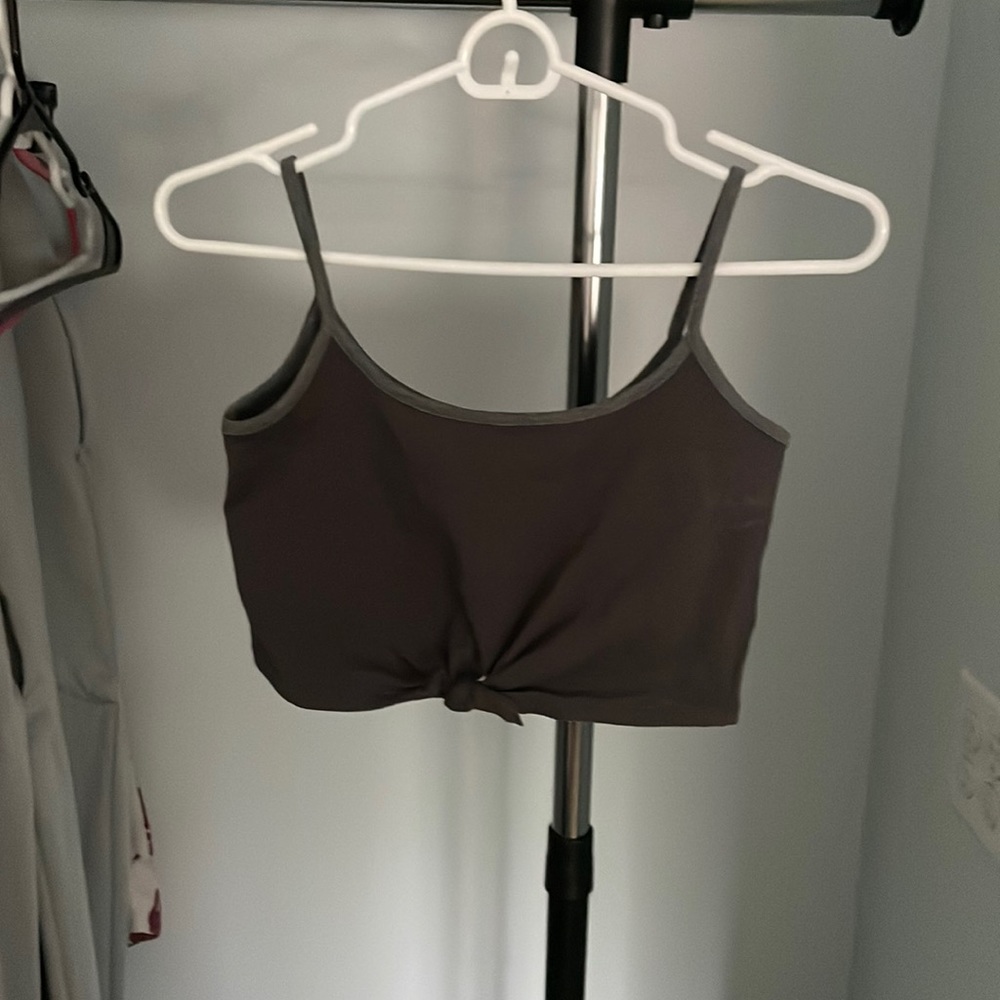 BDG tie front cropped tank